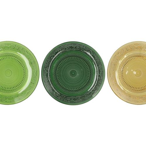 Glas Teller Dayah grün mix D29cm H02cm