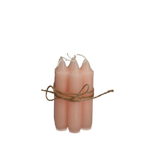 Kerzen Bündel hell rosa H11cm x7