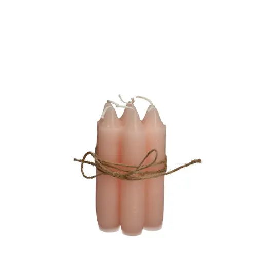 Kerzen Bündel hell rosa H11cm x7