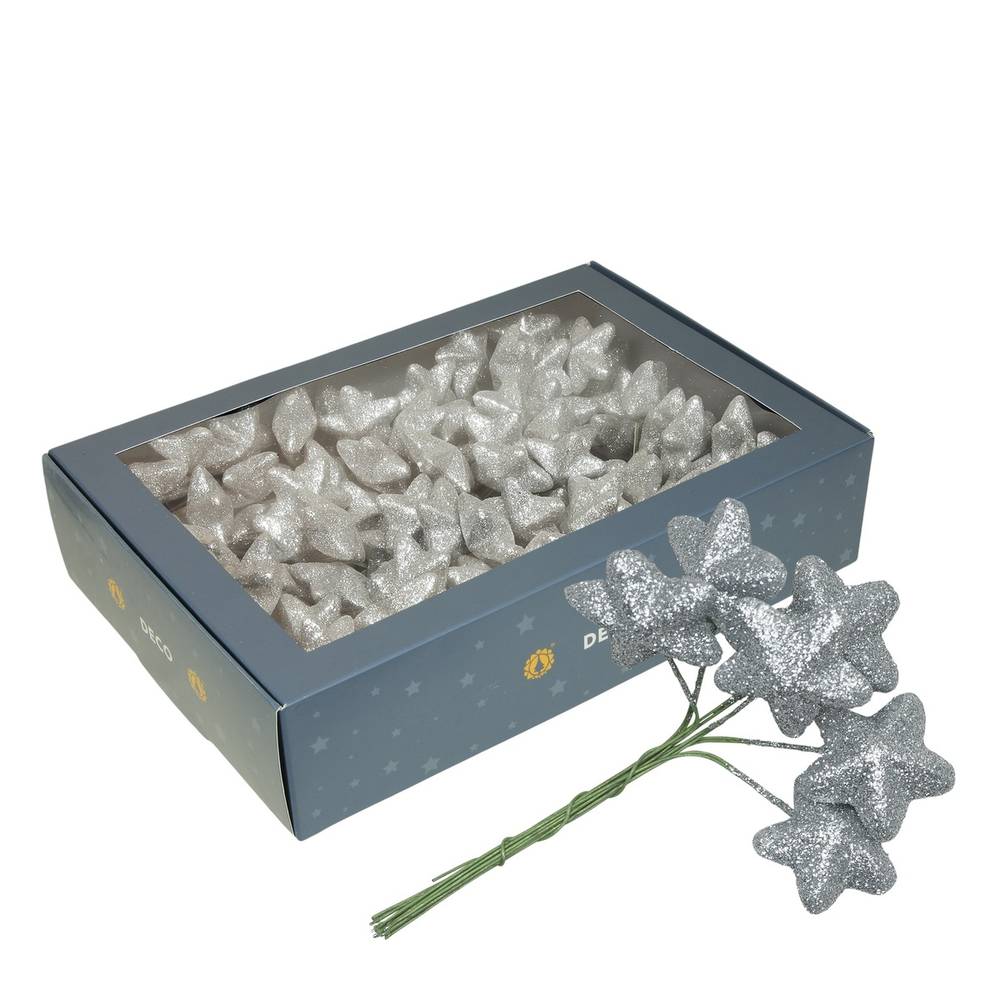 Stern auf Draht Sparkling silber D04cm x108