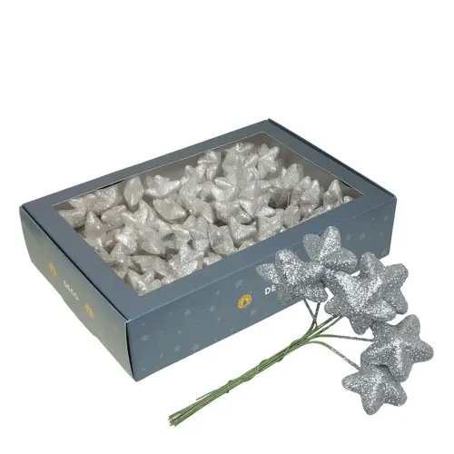 Stern auf Draht Sparkling silber D04cm x108