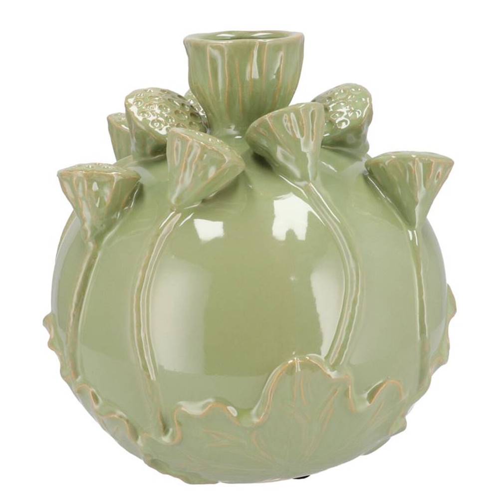 Keramik Vase Mara Lotus grün 30x30x30cm