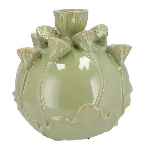 Keramik Vase Mara Lotus grün 30x30x30cm