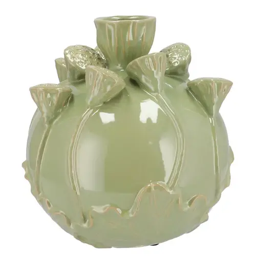 Keramik Vase Mara Lotus grün 30x30x30cm
