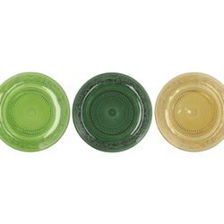 Glas Teller Dayah grün mix D15cm H02cm