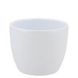 Keramik Orchidee Übertopf weiss glänzend D08cm