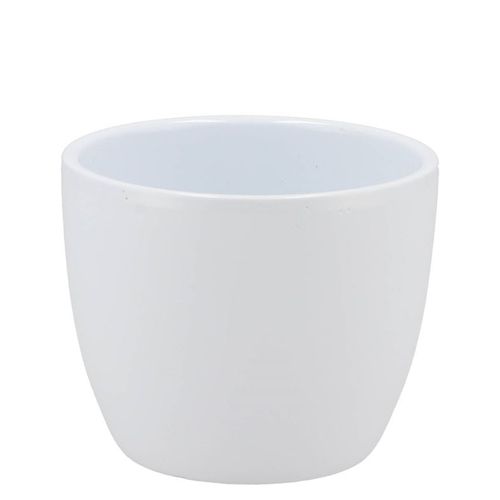 Keramik Orchidee Übertopf weiss glänzend D08cm