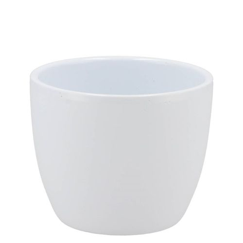 Keramik Orchidee Übertopf weiss glänzend D08cm