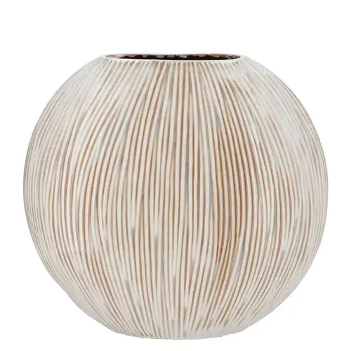 Keramik Vase Sifan Oval weiss 32x13x31cm