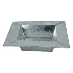 Zink Schale silber 25x5cm