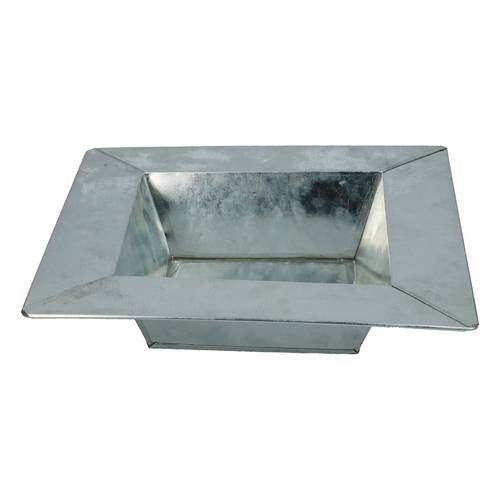 Zink Schale silber 25x5cm