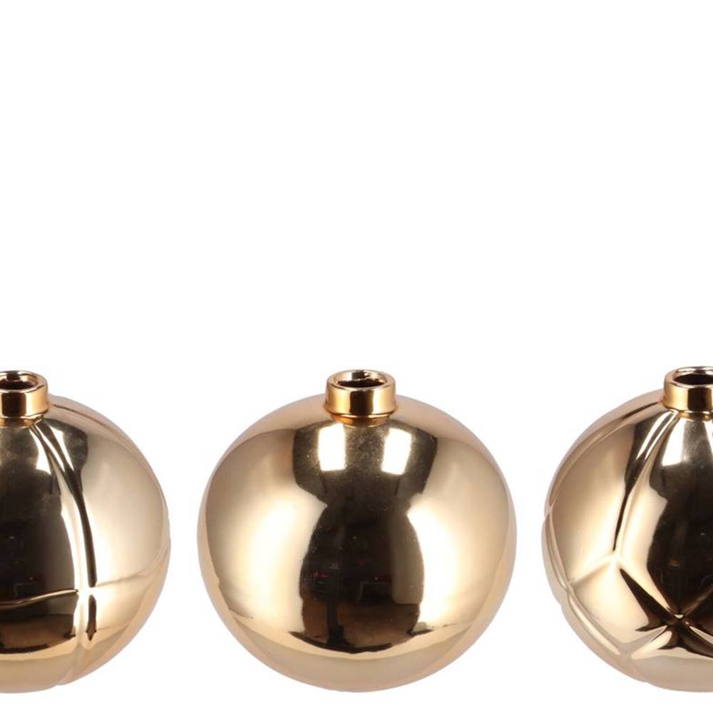 Weihnachtskugel Vase gold mix 15x15x14cm