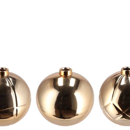 Weihnachtskugel Vase gold mix 15x15x14cm