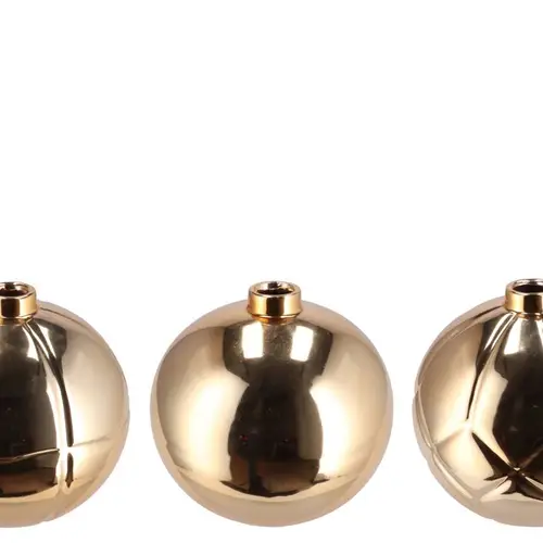 Weihnachtskugel Vase gold mix 15x15x14cm
