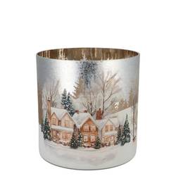 Teelicht Ruby Winterhaus 08x08cm