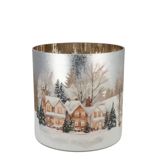 Teelicht Ruby Winterhaus 08x08cm