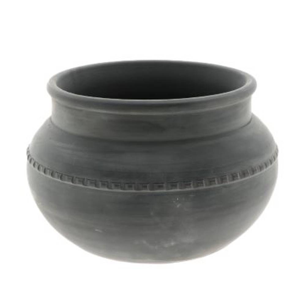 Keramik Übertopf Malvane grau D38cm H23cm
