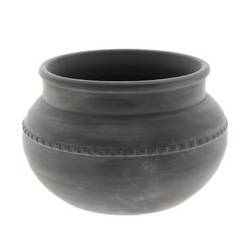 Keramik Übertopf Malvane grau D38cm H23cm