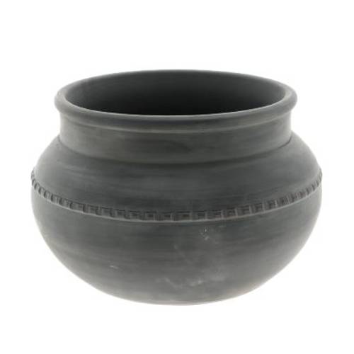 Keramik Übertopf Malvane grau D38cm H23cm