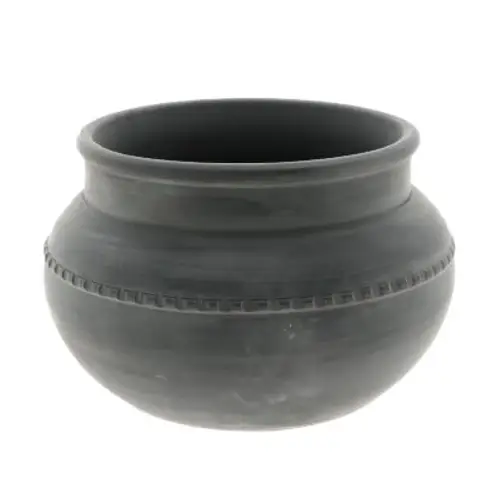 Keramik Übertopf Malvane grau D38cm H23cm