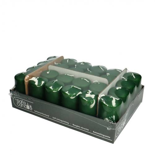Stumpfkerze Safe dunkel grün D05cm H10cm