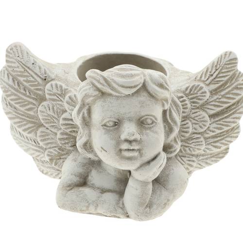 Übertopf Engel grau 20x14x11cm