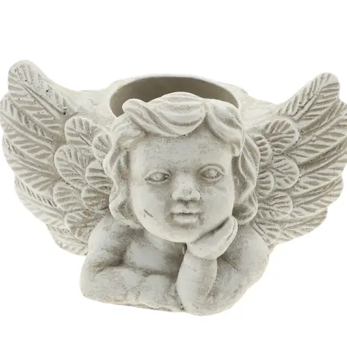 Übertopf Engel grau 20x14x11cm