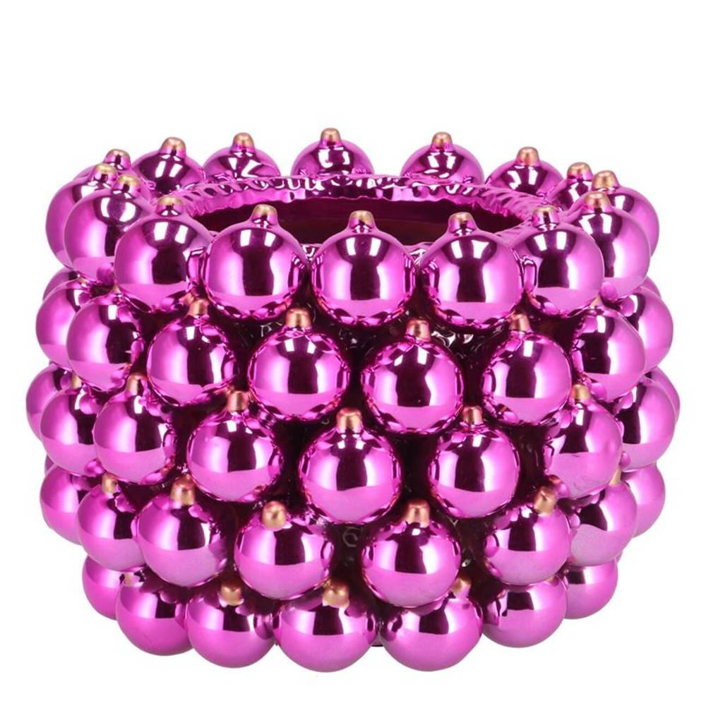 Weihnachtskugel Topf fuchsia 22x22x15cm