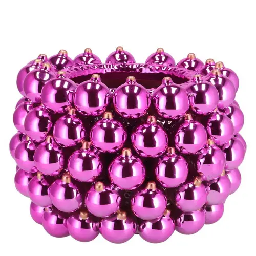 Weihnachtskugel Topf fuchsia 22x22x15cm