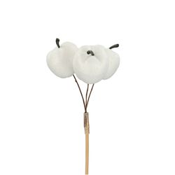 Äpfel auf Stab weiss D4cm L50cm