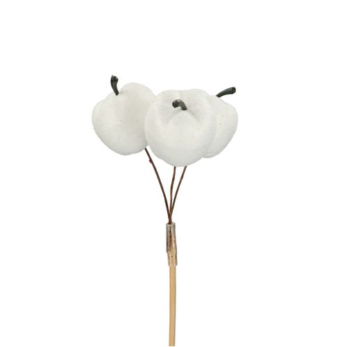 Äpfel auf Stab weiss D4cm L50cm