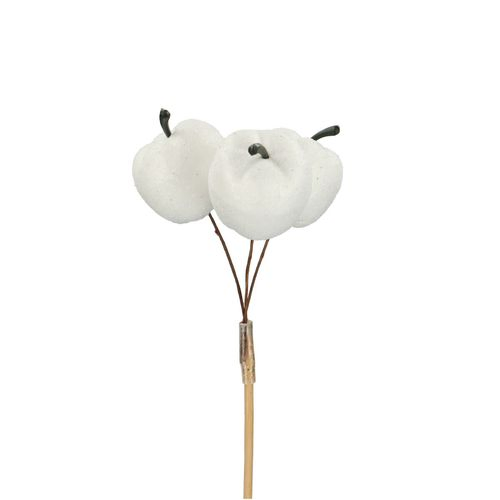 Äpfel auf Stab weiss D4cm L50cm