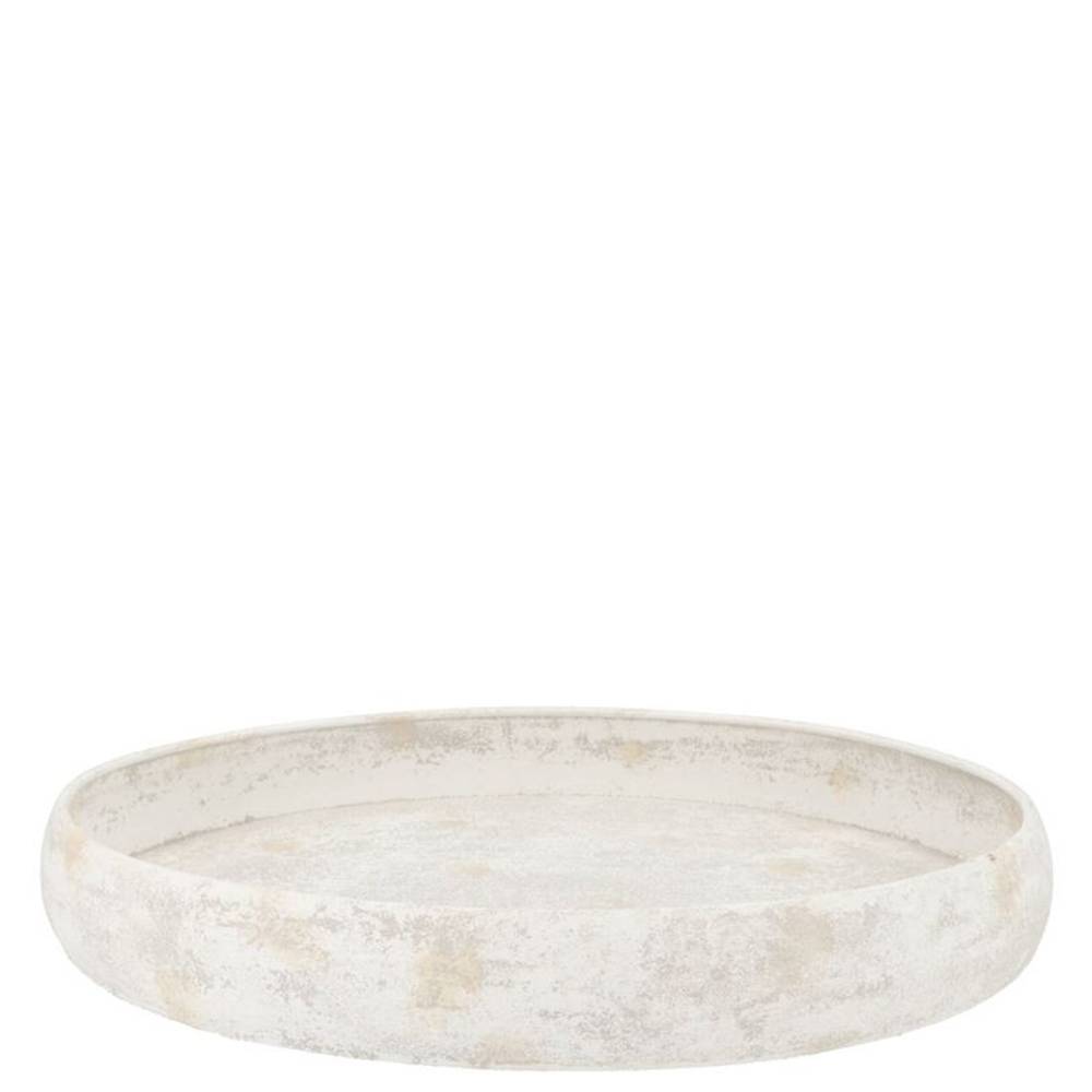 Metall Teller Kaya Edge weiss 27x06cm 