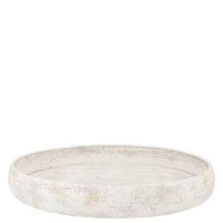 Metall Teller Kaya Edge weiss 27x06cm 
