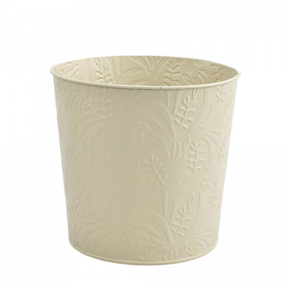 Zink Übertopf Lynn creme D18cm H17cm 