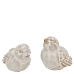 Deko Vogel Mette mix creme 09x07x09cm