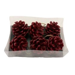Hänger Tannenzapfen rot 6cm x6