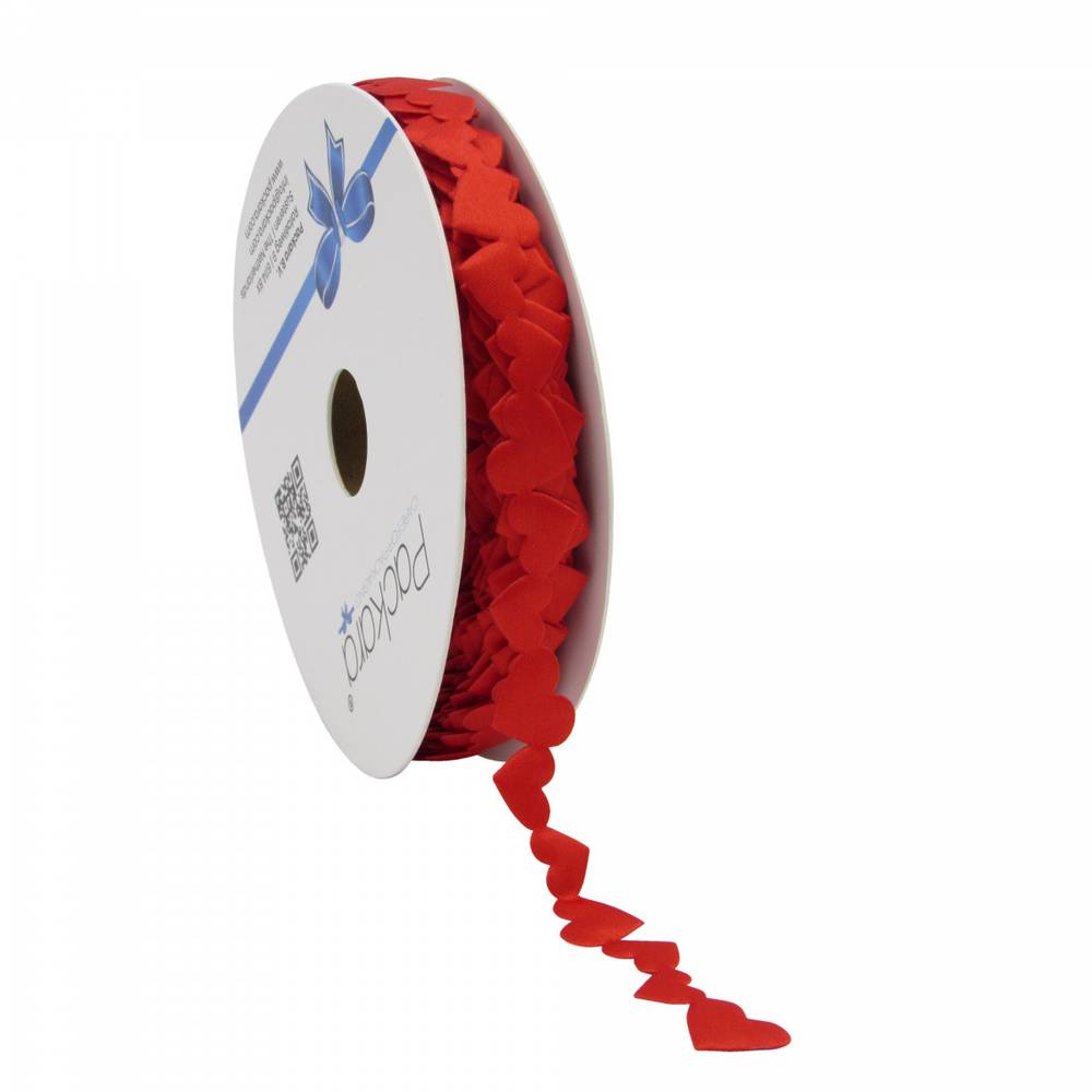 Band rot Cute Hearts 15mm 18m