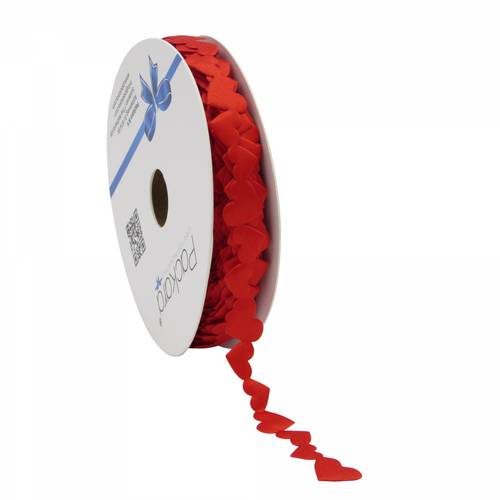 Band rot Cute Hearts 15mm 18m