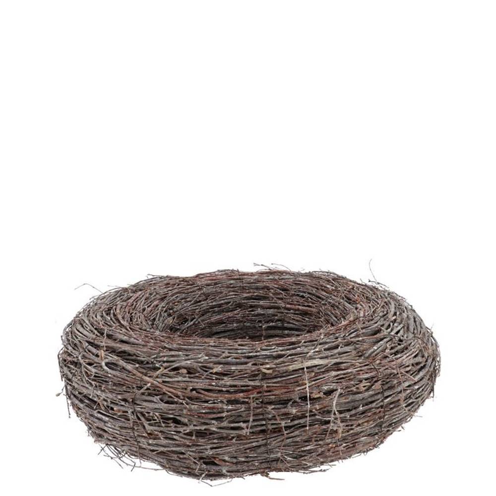 Birke Topf Rund whitewash 30x10cm
