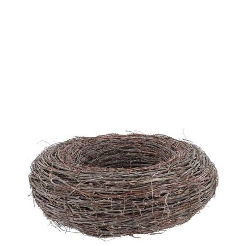 Birke Topf Rund whitewash 30x10cm