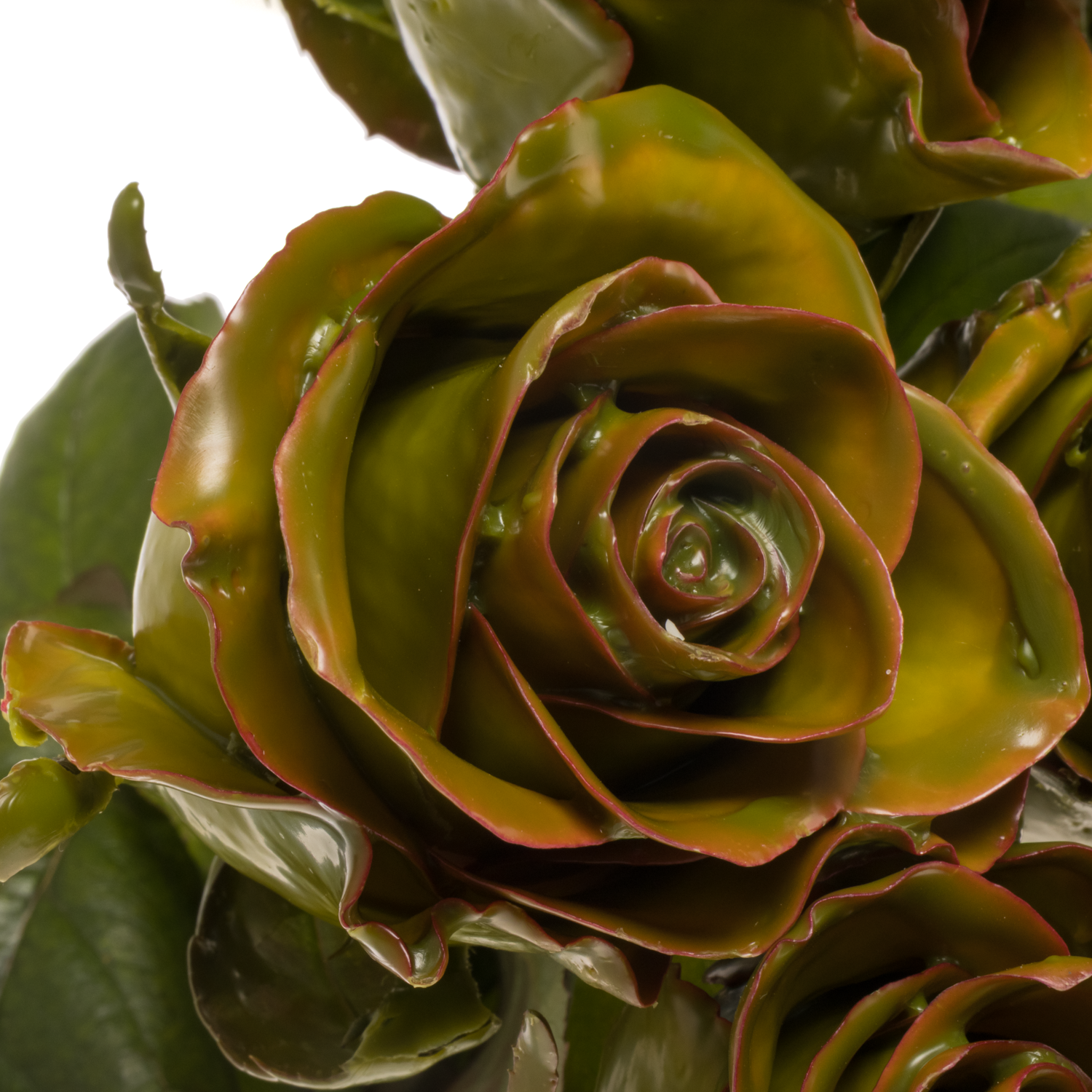 Rose grün/braun Wachs Classic Olive 60cm