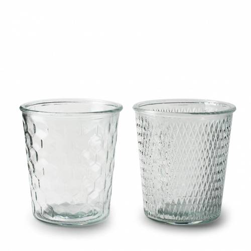 Glas Vase Retro mix D14cm H15cm