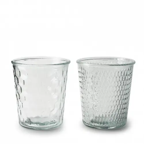 Glas Vase Retro mix D14cm H15cm