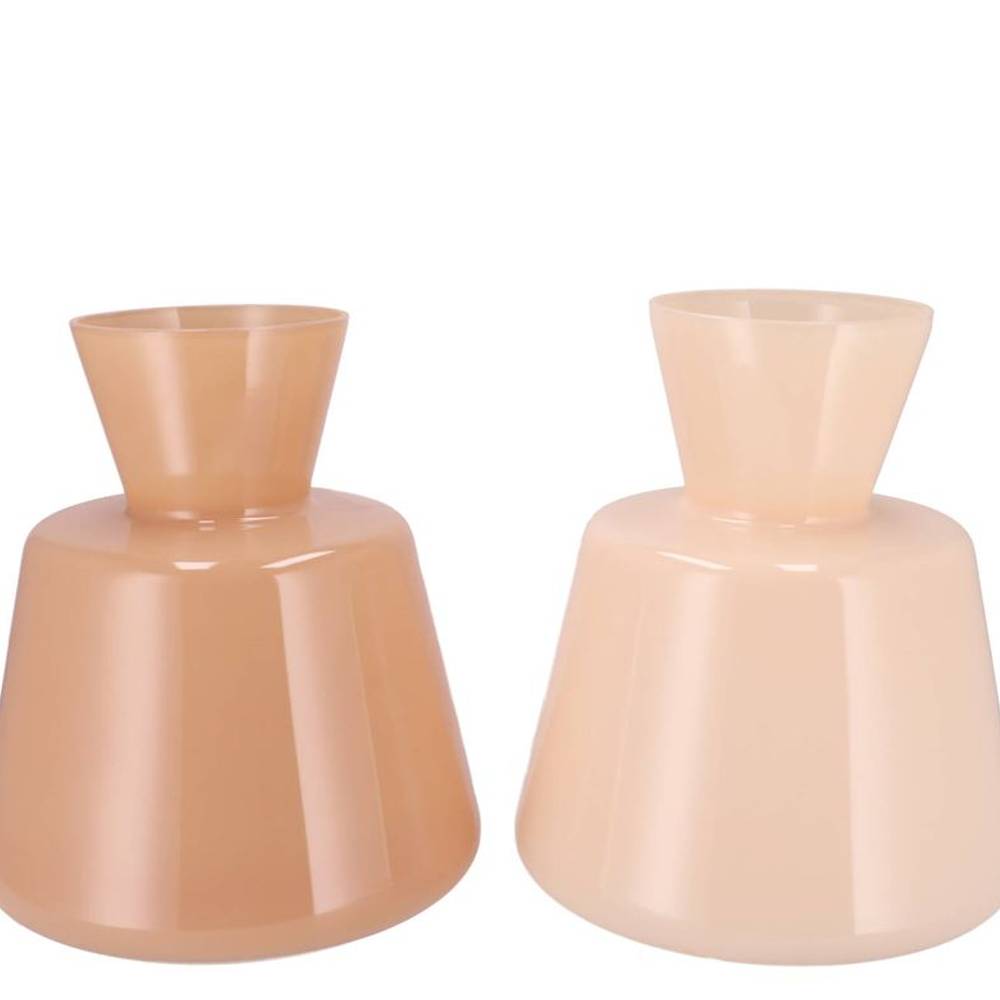 Glas Vase Beau braun mix 25x23cm