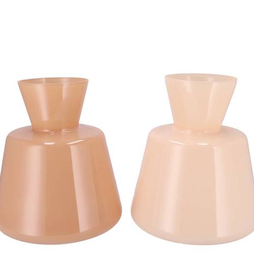 Glas Vase Beau braun mix 25x23cm