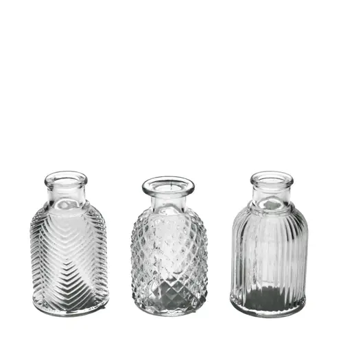 Glas Flasche Elske mix D02/06cm H09.5cm