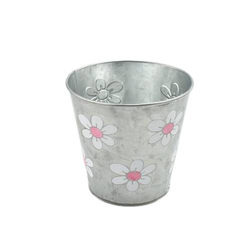 Zink Topf Betty rosa D13cm H13cm