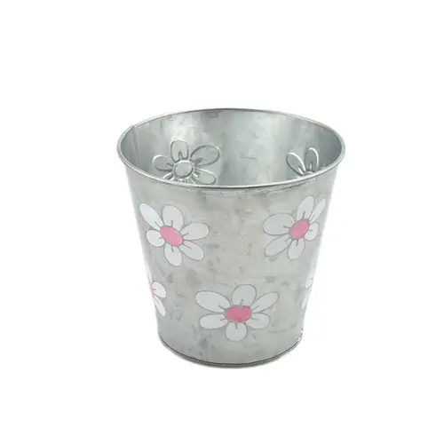 Zink Topf Betty rosa D13cm H13cm