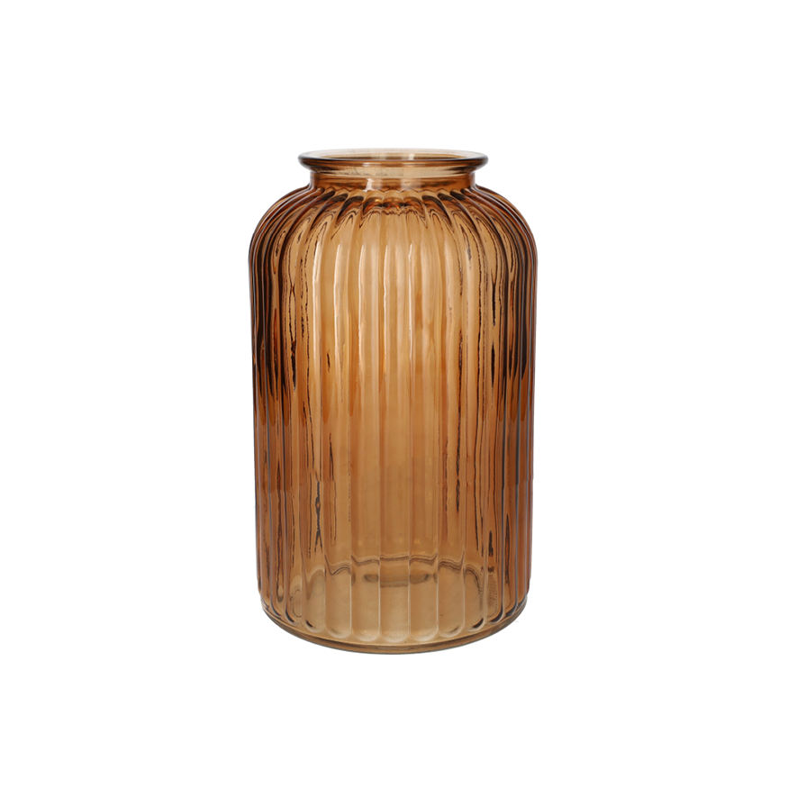 Glas Vase Caroline terra D12cm H25cm